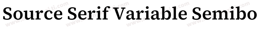 Source Serif Variable Semibold字体转换